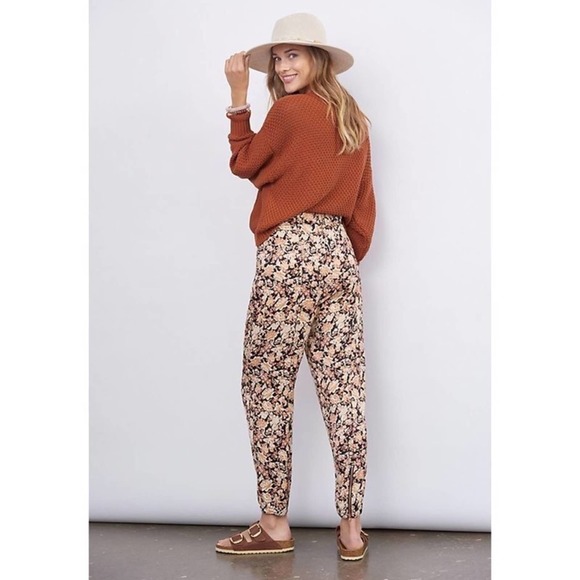 NEW Anthropologie Diandra Floral Joggers - Picture 2 of 7